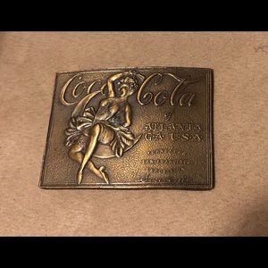 Coca-Cola of Atlanta Ga.Trans Brass Belt Buckle